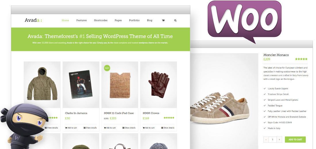 E-commerce website theme display with products.